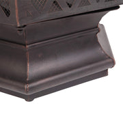 VINGLI 22" Wood Portable Burning Fire Pit Hex Shaped