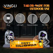 VINGLI Halloween Decoration Outdoor Inflatables Decor with Light