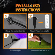 VINGLI Halloween Inflatables Archway with Light
