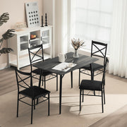 VINGLI 43.3" Dining Table Set 5 Pieces Small Kitchen Table Set