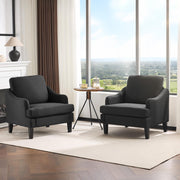 VINGLI Linen Fabric Accent Chair Modern Upholstered Armchair
