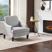 VINGLI Linen Fabric Accent Chair Modern Upholstered Armchair