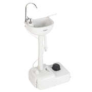 VINGLI 5/8Gallon Portable Camping Sink w/Towel Holder & Soap Dispenser White