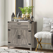 VINGLI 2 Buffet Sideboards Modern Farmhouse Cabinet Light Grey