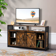VINGLI 55in Farmhouse TV Stand with Sliding Barn Doors