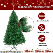 VINGLI 5/5.5/6/7/7.5/8 Ft Tall Christmas Tree With Metal Stand for Xmas Decoration Green/White/Pink/Black
