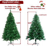 VINGLI 5/5.5/6/7/7.5/8 Ft Tall Christmas Tree With Metal Stand for Xmas Decoration Green/White/Pink/Black