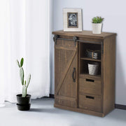 VINGLI 32in Rustic Solid Wood Storage Cabinet Farmhouse Buffet Entryway End Table Console Cabinet
