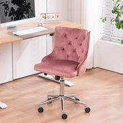 VINGLI AC101 Tufted Velvet Adjustable Rolling Home Office Chair with Wheels