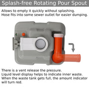 VINGLI 5 Gal Upgraded Portable Sink and 5.3 Gal Toilet Combo PS0W2