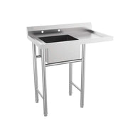 Vingli 39in Commercial 304 Stainless Steel Restaurant Kitchen Sink with Drainboard & Workbench Sink