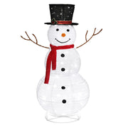 VINGLI 4/6 FT Lighted Christmas Snowman with LED Lights Ground Stakes for Outdoor Holiday Indoor Decor