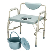 OMECAL 550lbs Medical Toilet Chair Adjustable Height with Safety Steel Frame