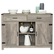 VINGLI Buffet Cabinet Sideboards Kitchen Storage with 2 Drawers and Cabinets