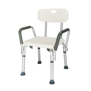 OMECAL 450lbs Shower Chair Bath Chair With Safety Steel Fram No-Slip Adjustable Bathroom Bathtub Chair With Durable Back and Arms