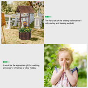 VINGLI Wooden Wishing Well Flower Planter