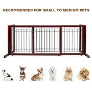 VINGLI 71" Wooden Freestanding Pet Safety Fence