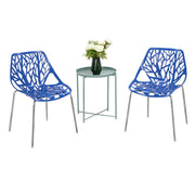 VINGLI Modern Accent Armless Dining Chairs with Plastic Feet Pads