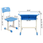 ShowMaven Kids Desk and Chair Set Height Adjustable Student Desk and Chair Combo With Storage Drawer