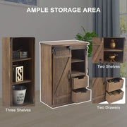 VINGLI 32in Rustic Solid Wood Storage Cabinet Farmhouse Buffet Entryway End Table Console Cabinet