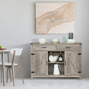 VINGLI Buffet Cabinet Sideboards Kitchen Storage with 2 Drawers and Cabinets