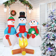 VINGLI 6FT Christmas Inflatables Snowman Outdoor Yard Decorations with LED Lights