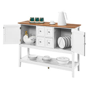 VINGLI 2 Cabinets 4 Drawers Buffet Sideboard Grey/Green/White