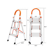 LUISLADDERS Step Stool Ladder Aluminum Lightweight Folding 330lbs Anti-Slip Stepladders