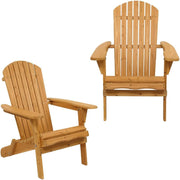 VINGLI Adirondack Chair Wooden Outdoor Patio Fire Pit Chairs Folding Chair