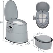 VINGLI Portable Travel Toilet Detachable Toilet Lightweight Outdoor Indoor Toilet for Camping Grey/White/Brown