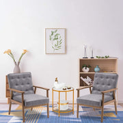 Vingli Mid-Century Retro Lounge Chair Modern Living Room Sofa Chair Grey