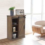 VINGLI 32in Rustic Solid Wood Storage Cabinet Farmhouse Buffet Entryway End Table Console Cabinet