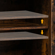VINGLI 55in Farmhouse TV Stand with Sliding Barn Doors