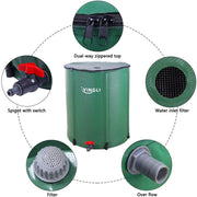 VINGLI Collapsible Rain Barrel Portable Water Storage Tank 50 Gallon / 66 Gallon/ 100 Gallon