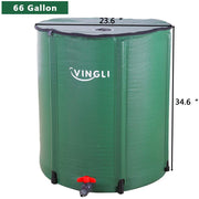 VINGLI Collapsible Rain Barrel Portable Water Storage Tank 50 Gallon / 66 Gallon/ 100 Gallon