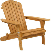 VINGLI Adirondack Chair Wooden Outdoor Patio Fire Pit Chairs Folding Chair