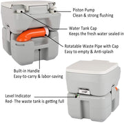 VINGLI 5 Gal Upgraded Portable Sink and 5.3 Gal Toilet Combo PS0W2