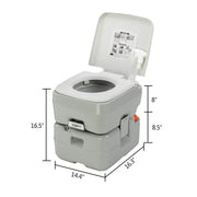 VINGLI Portable Toilet Compact Indoor & Outdoor Commode w/Travel Bag f