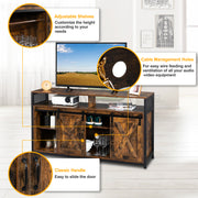 VINGLI 55in Farmhouse TV Stand with Sliding Barn Doors
