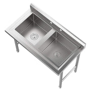 Vingli Commercial 304 Stainless Steel Restaurant Sink 2 Compartment Free Standing Utility Sink