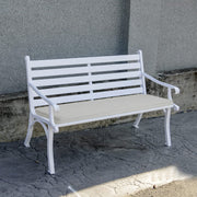 VINGLI Fabric Outdoor Bench Settee Mat Navy Blue/Grey