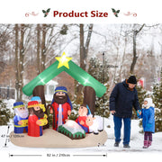 VINGLI 6.5ft Christmas Decorations Outdoor Inflatables Nativity Scene with Blower