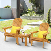 VINGLI Adirondack Chair Wooden Outdoor Chairs Folding Chair