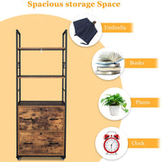 VINGLI 2 Drawer Storage Organiser Rack Shelves Black/Brown