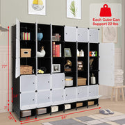 VINGLI Portable 12/16/30 Cubes Storage Organizer Shelves with Doors