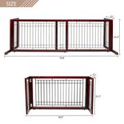 VINGLI 71" Wooden Freestanding Pet Safety Fence