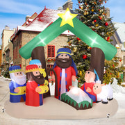 VINGLI 6.5ft Christmas Decorations Outdoor Inflatables Nativity Scene with Blower