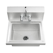 Vingli Commercial Stainless Steel Restaurant Kitchen Sink Wall Mount Utility Sink with Faucet & Sidesplashes