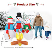 VINGLI 6FT Christmas Inflatables Snowman Outdoor Yard Decorations with LED Lights