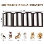 VINGLI Wooden Pet Safety Fence with Arched Top